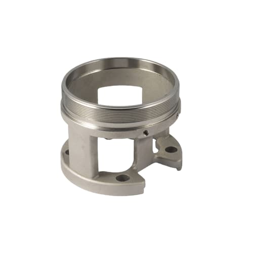 Stainless steel pump and valve connector investment casting for corrosion-resistant service